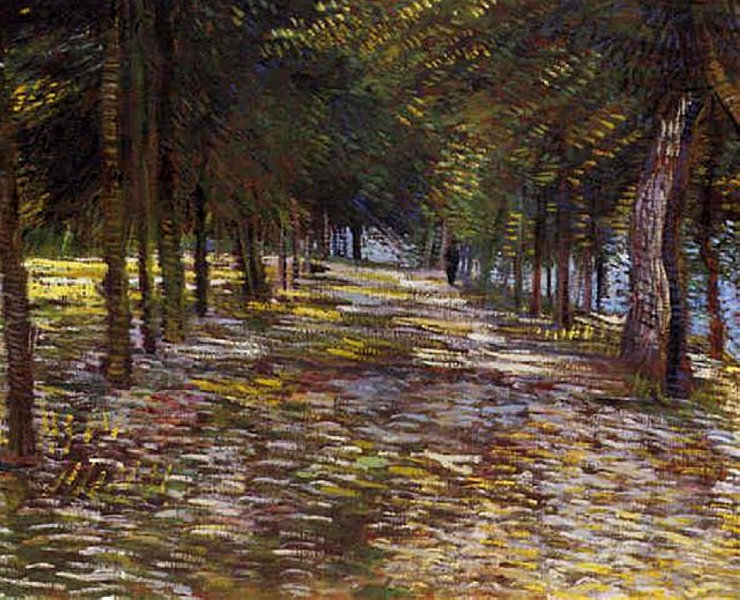 Картина Ван Гога Дорога в Парке Дардженсон в Аньер 1887